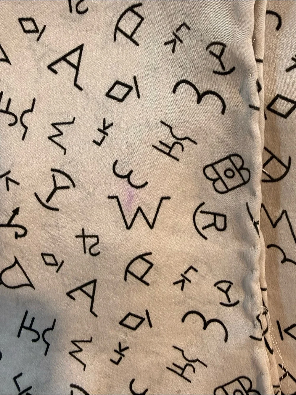 Western Cattle Brand Print Square Scarf Bandana Neckerchief Light Gray Black 33”
